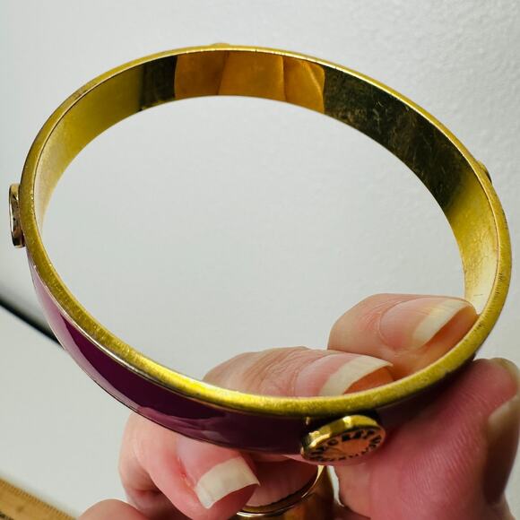 Victoria's Secret Purple & Gold Bangle Monogram Bracelet - Picture 12 of 15